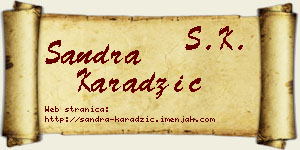 Sandra Karadžić vizit kartica